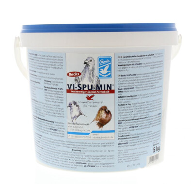 Backs VI-SPU MIN 5kg - Mineralstoff  Vitaminkonzentrat Tauben, bei Belastungen, Taubenpflege, Vögel