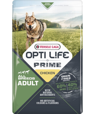 Versele-Laga Opti Life Prime Adult Chicken 2,5kg Getreidefreies Hundefutter Taurin Herzgesundheit