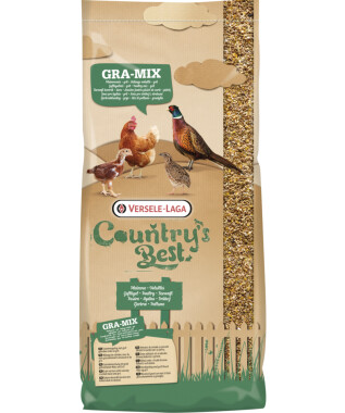 Versele-Laga Countrys Best Gra Mix Geflügelmix + Grit Hühnerfutter 20kg Ausgewogene Ergänzung