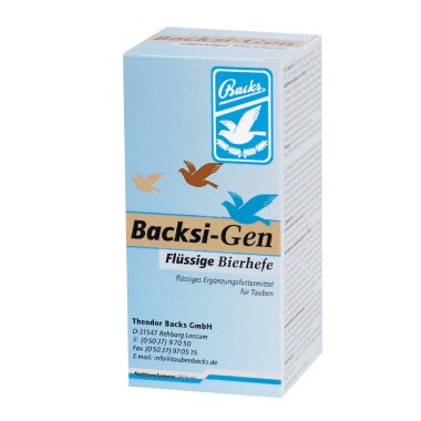 Backsi-Gen Flüssige Bierhefe 500ml - Vitalstoffreiches Ergänzungsfutter Muskulatur, Gefieder, Tauben