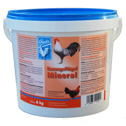 Backs Rassegeflügel Mineral 6kg – Mineralstoffmischung, Knochenbau, Zuchtvögel, Rassevögel, Vögel