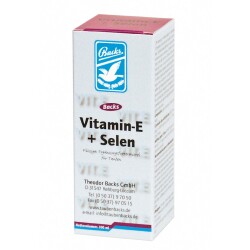 Backs Vitamin-E + Selen 100ml – Fördert Fruchtbarkeit Zellschutz bei Tauben, Brieftauben, Zuchttaube