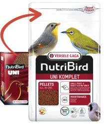 Versele-Laga NutriBird Uni Komplet - 1kg Vollwertiges Vogelfutter, gesunde Darmflora, Vögel