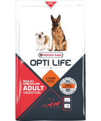 Versele-Laga Opti Life Adult Digestion Medium & Maxi Lamm & Reis – 12,5kg Sensibles Hundefutter