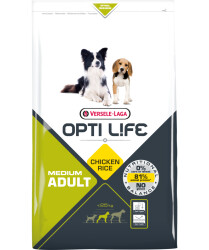 Versele-Laga Opti Life Adult Medium Huhn & Reis – 2,5kg Glutenfreies Hundefutter mittelgroße Hunde