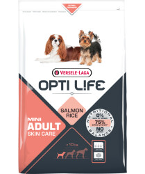 Versele-Laga Opti Life Adult Skin Care Mini - 2,5kg Lachs & Reis Haut Fellpflege kleine Rassen, Hund