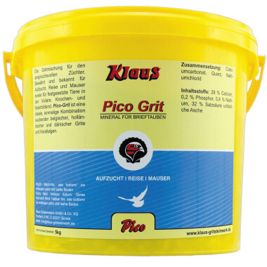 Klaus PICO Grit 5kg im Eimer Premium-Gritmischung aus...