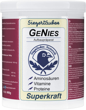 Klaus SUPERKRAFT GeNies-Pulver 400g Aminosäuren- Vitaminmischung, Futteraufwertung, Förderung