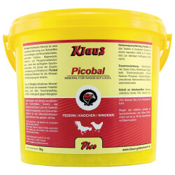 Klaus PICOBAL Geflügel-Mineral 5kg Mineralstoffmischung Korallalgen, Muschelschalen, Rassegeflügel