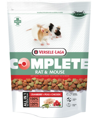 Versele-Laga Complete Rat & Mouse 500g – Getreidefreies Futter Huhn Ratten & Mäuse, Kleintier