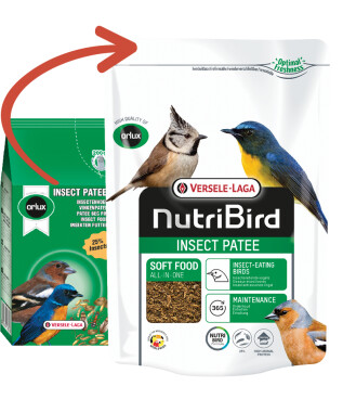 Versele-Laga Orlux Insect Patee 1000g – Komplettfutter 25% Insekten tierischem Eiweiß