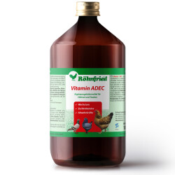 Röhnfried Vitamin ADEC 1000ml Zusatzvitamine Hühner & Tauben fördert Wachstum & Legeleistung Vogel