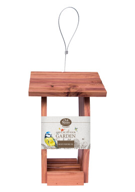 Beyers Deli Nature Seed Feeder XL Robuster Futterspender aus Zedernholz Wildvögel