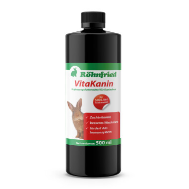 Röhnfried VitaKanin 500ml – Vitaminkonzentrat Kaninchen Unterstützung von Wachstum Immunsystem