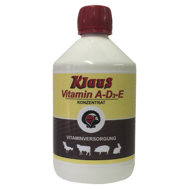 Klaus Vitamin A-D³-E 100ml Flüssige Vitamine kurzfristigen Vitaminversorgung, Tiere, Kleintier