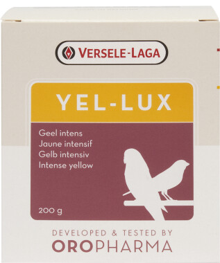 Versele-Laga Oropharma YEL-LUX 200g Intensiviert den Gelbton des Gefieders bei Vögeln