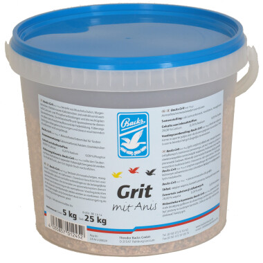 Backs Grit Anis 5kg - Mineralstoffmischung Tauben Knochenaufbau Federbildung Vögel Taubenzucht