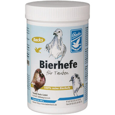 Backs Bierhefe 800g - Nährstoffreiche Hefe, Tauben,...