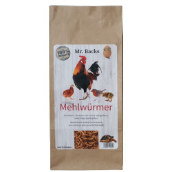 Mr. Backs Mehlwürmer 250g Proteinreicher Leckerbissen Heimtiere Wildvögel Geflügel Vögel